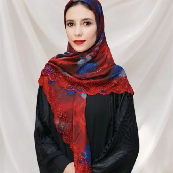 Foulard Imarat – Rouge & Bleu