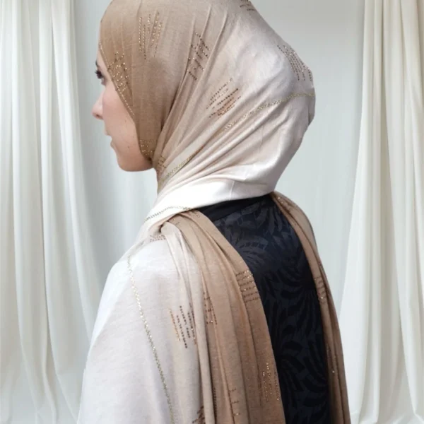 Châle Imarat – Beige Taupe Doré