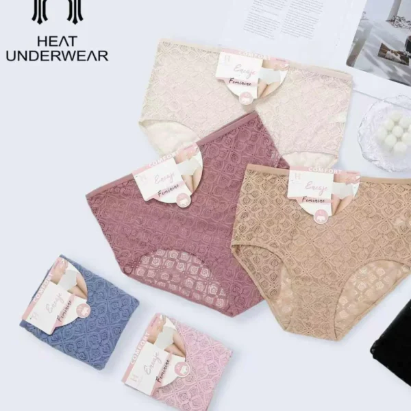 Heat Underwear – Culotte Femme Premium en Dentelle Respirante