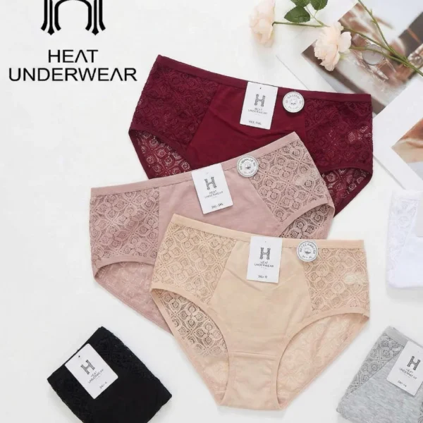 Heat Underwear – Culotte Taille Haute Dentelle Luxe