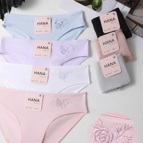 HANA – Culotte Coton Brodée Élégance Florale