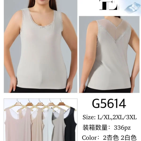 Élégance – Débardeur Dentelle Grande Taille Premium